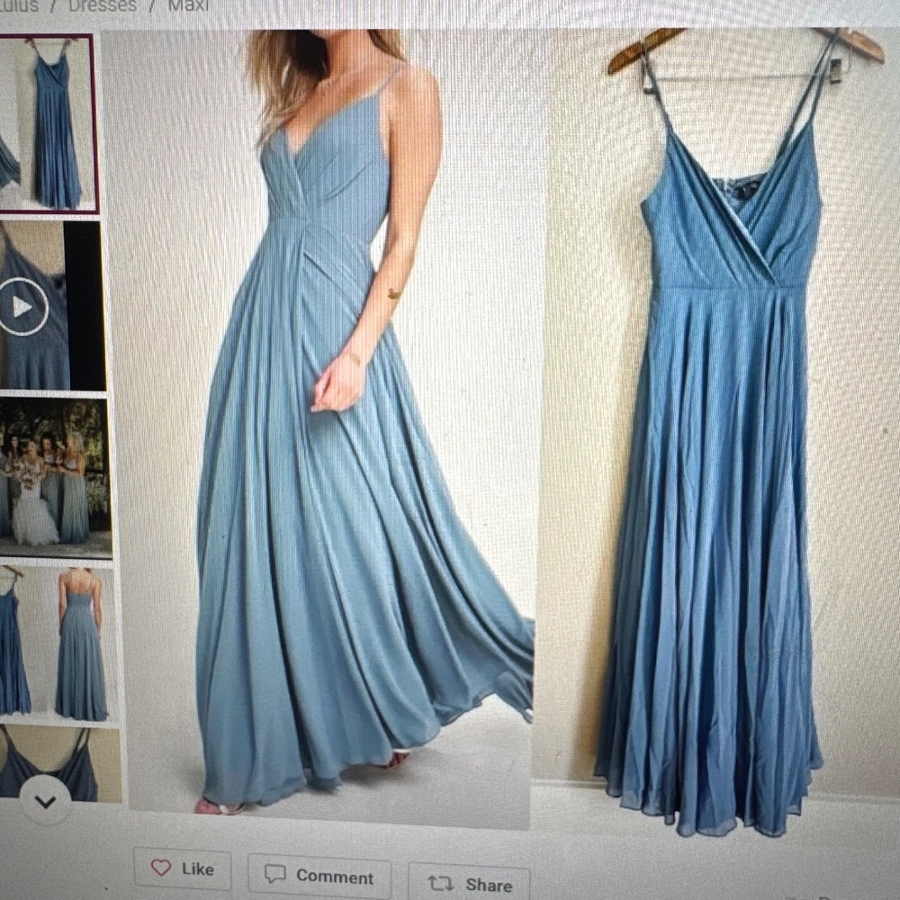 Lulus dusty blue dress